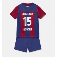 Barcelona Andreas Christensen #15 Hemmaställ Barn 2023-24 Korta ärmar (+ Korta byxor)